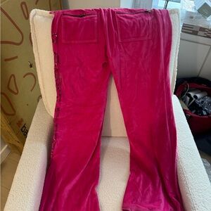 PINK Victoria’s Secret Vibrant Pink Velour Pants